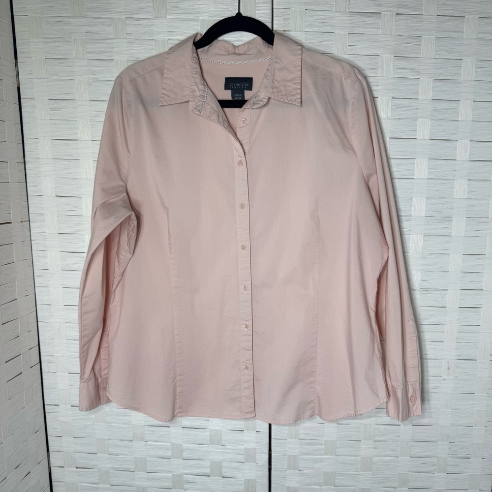 Covington‎ Essentials Pale Pink Button Down Long Sleeve Shirt Size XL
